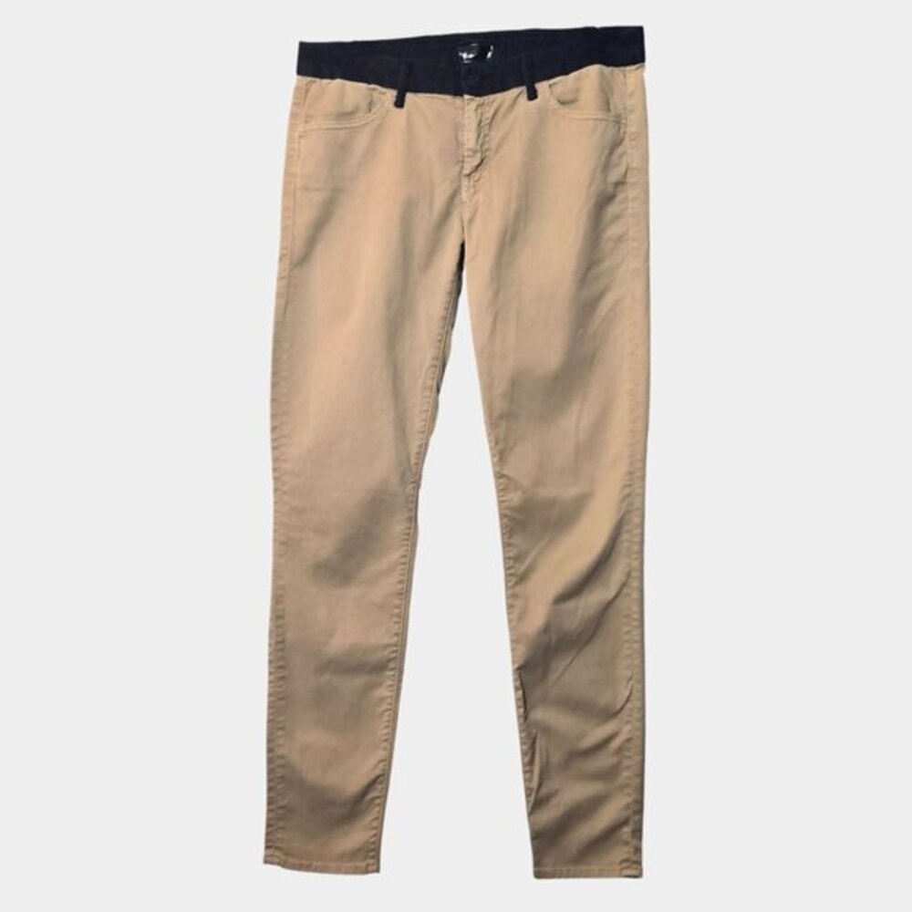 Mother The Looker Prep Scoop Denim Jeans Skinny Tan 28 Capsule Streetwear